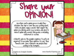 Share Your Opinion About Your Favorite Book Activity