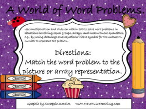 A World of Word Problems Equal Groups Activity