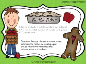 Be the Baker Multiplication Activity