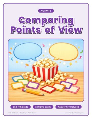2nd to 4th grade comparing points of view activity cover