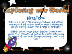 Explore New Words Prefix Activity