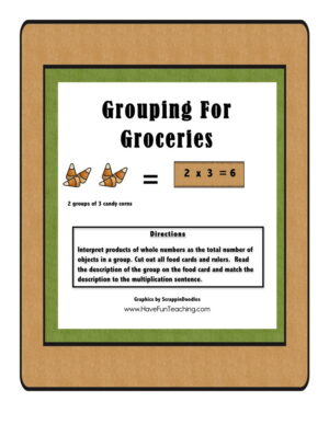 Grouping for Groceries Multiplication Activity