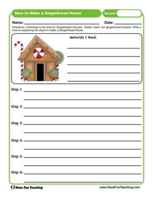 How to Make a Gingerbread House Worksheet
