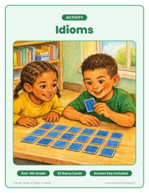 2nd-4th grade idioms figurative language activity cover