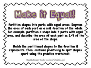 Make it Equal Partitioning Shapes Activity