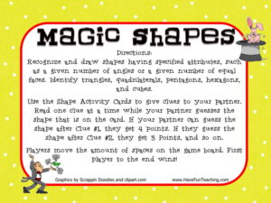 Matching Shapes Activity