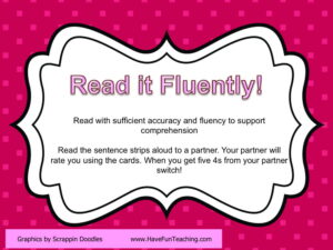Read it Fluently Cooperative Learning Activity