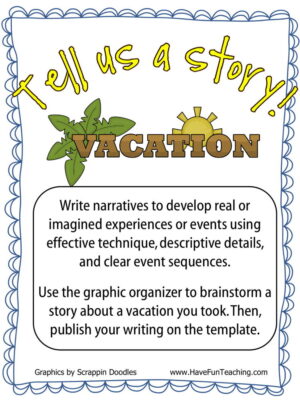 Tell Us a Story Vacation Writing Activity