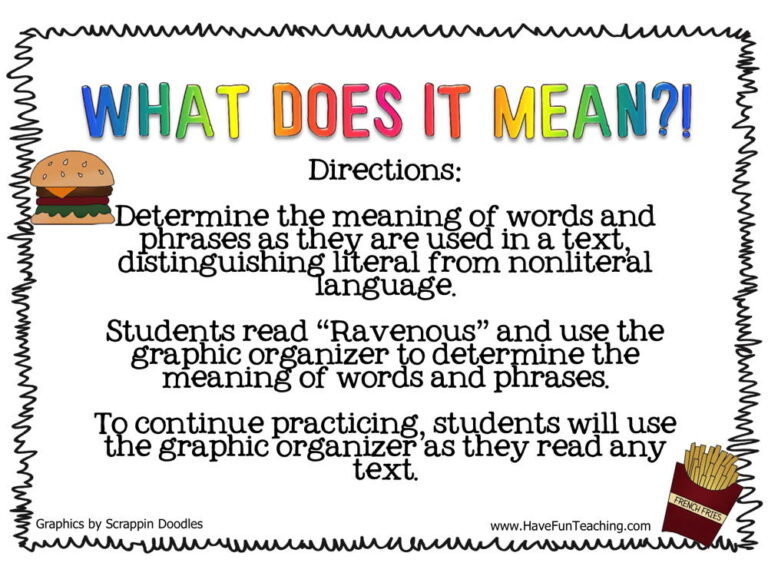 What Does it Mean Literal Non-Literal Language Activity