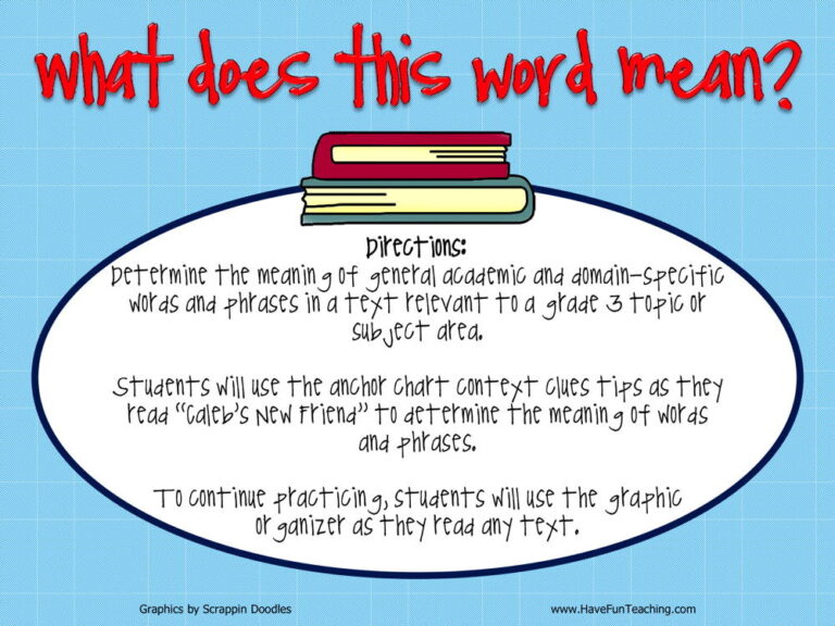 What Does This Word Mean Context Clues Activity