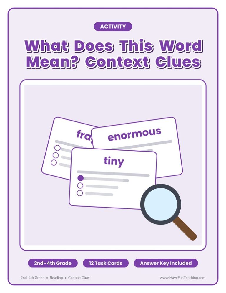 What Does This Word Mean Context Clues Activity