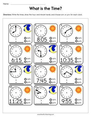 What Is The Time Worksheet