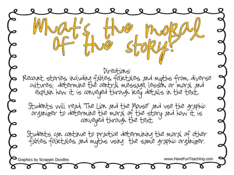 What's the Moral of the Story Activity