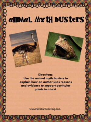 Animal Myth Busters Author's Purpose Activity