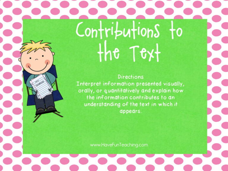 Contributions to the Text Activity