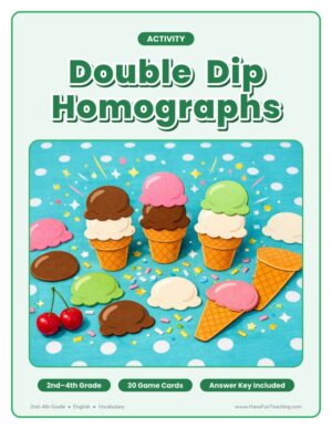 Double Dip Homographs Activity