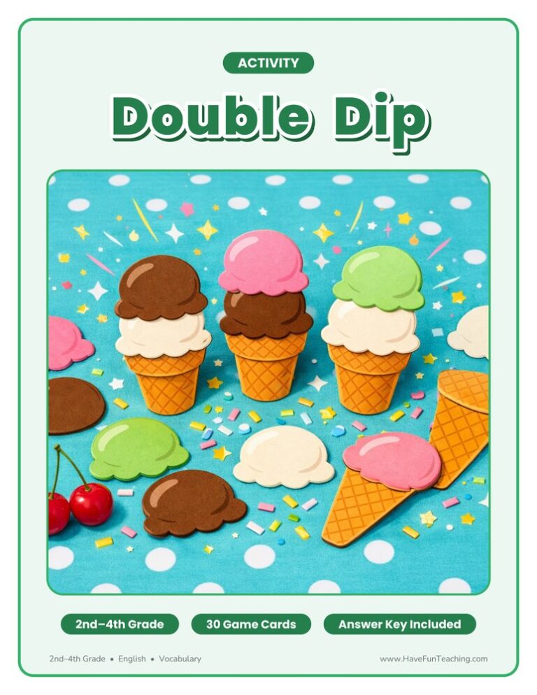 Double Dip Homographs Activity