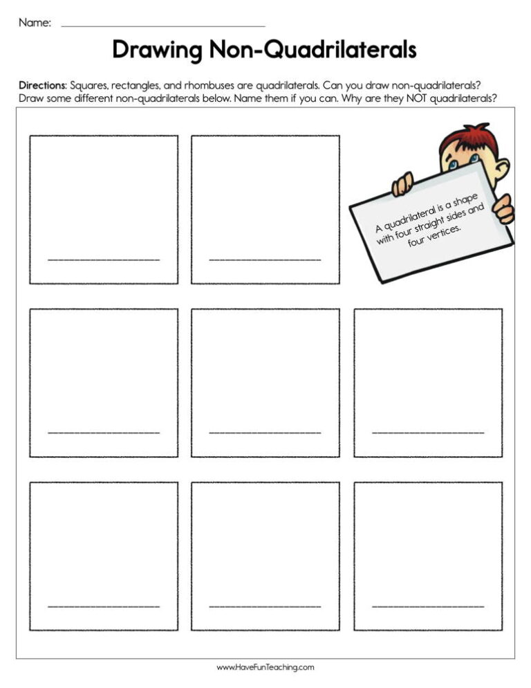 Drawing Non-Quadrilaterals Worksheet