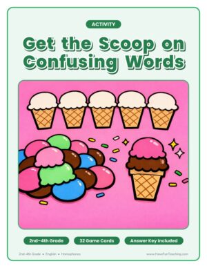 2nd to 4th grade get the scoop on confusing words homophones activity