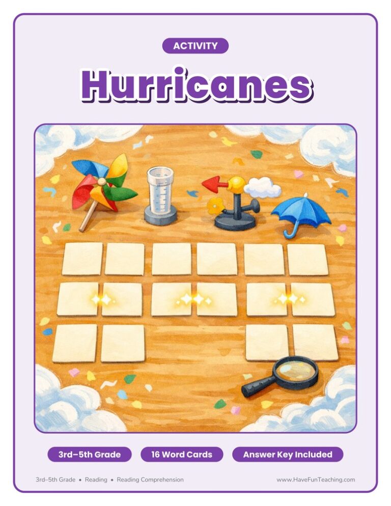 Hurricanes Reading Comprehension Activity