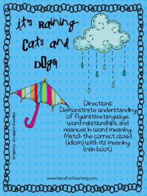 It's Raining Cats and Dogs Idioms Activity