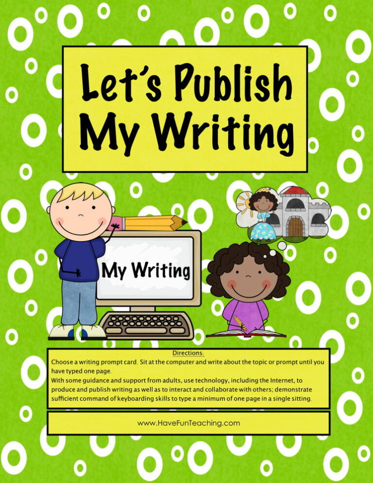 Let's Publish My Writing Activity