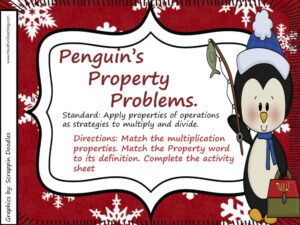 Penguins Multiplication Division Properties Activity