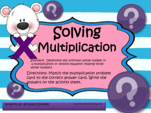 Solving Multiplication Activity