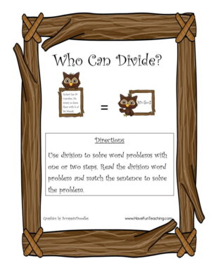 Who Can Divide Word Problems Activity