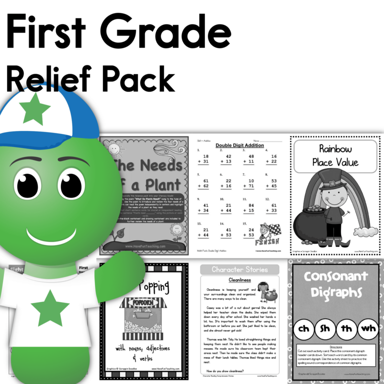 First Grade Coronavirus Relief Pack