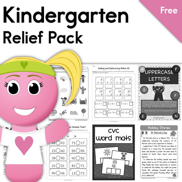 Kindergarten Coronavirus Relief Pack Have Fun Teaching