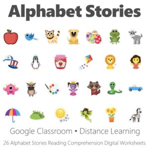 Alphabet Stories Reading Comprehension Digital Worksheet Collection