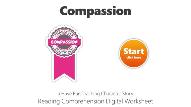 Compassion Reading Comprehension Digital Worksheet