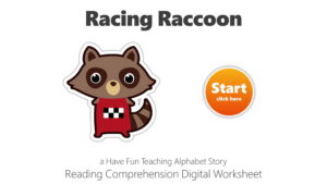 Letter R Racing Raccoon Alphabet Stories Reading Comprehension Digital Worksheet Google Classroom