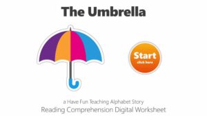 Letter U The Umbrella Alphabet Stories Reading Comprehension Digital Worksheet Google Classroom