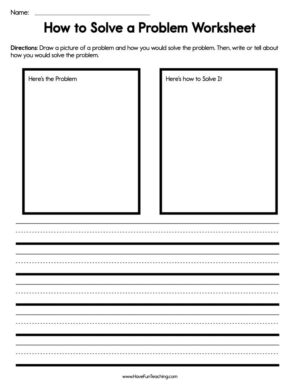 How to Solve a Problem Worksheet