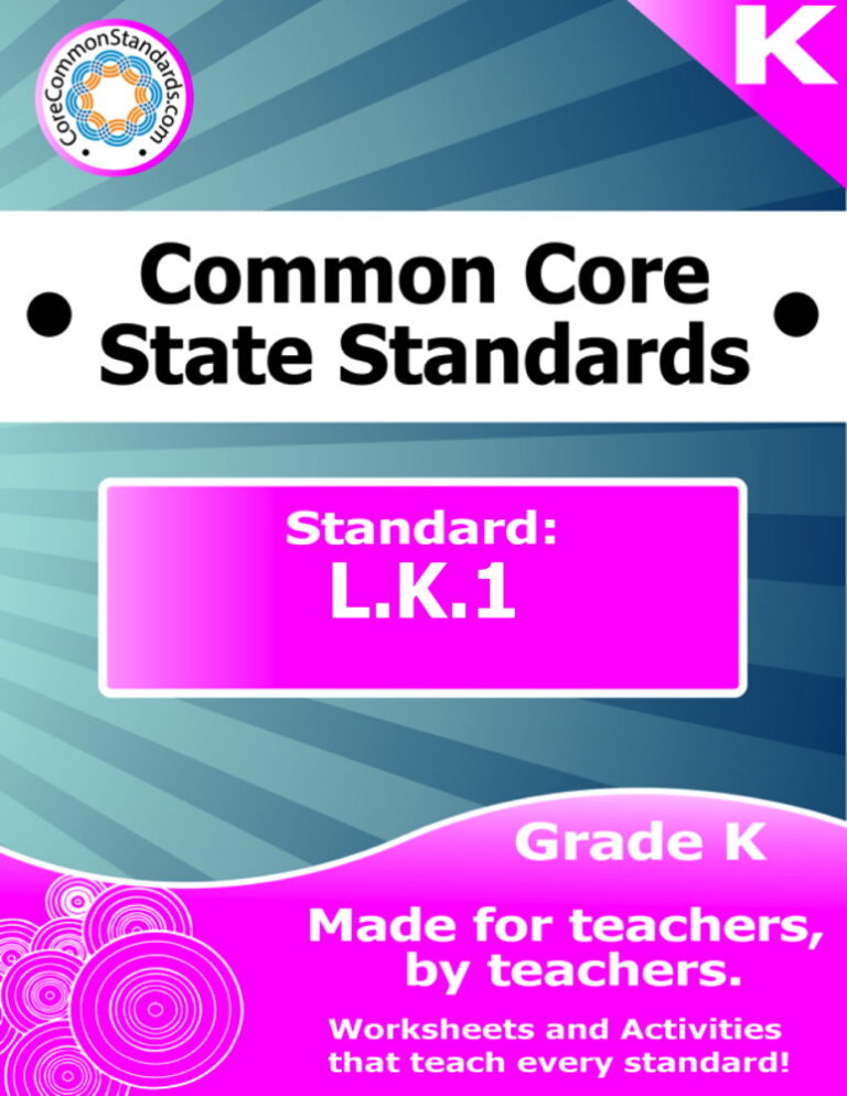 L.K.1 Kindergarten Common Core Lesson