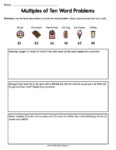 Multiples of Ten Word Problems Worksheet - Have Fun Teaching