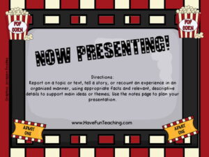 Now Presenting! Report on a Topic Summarizing Activity
