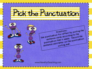 pick the punctuation activity