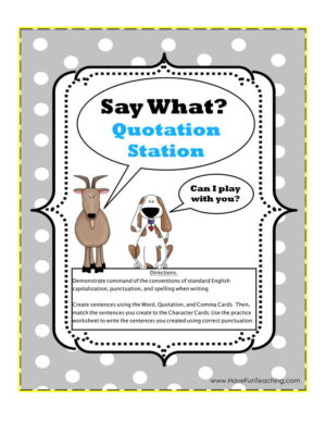 Say what quotation station activity