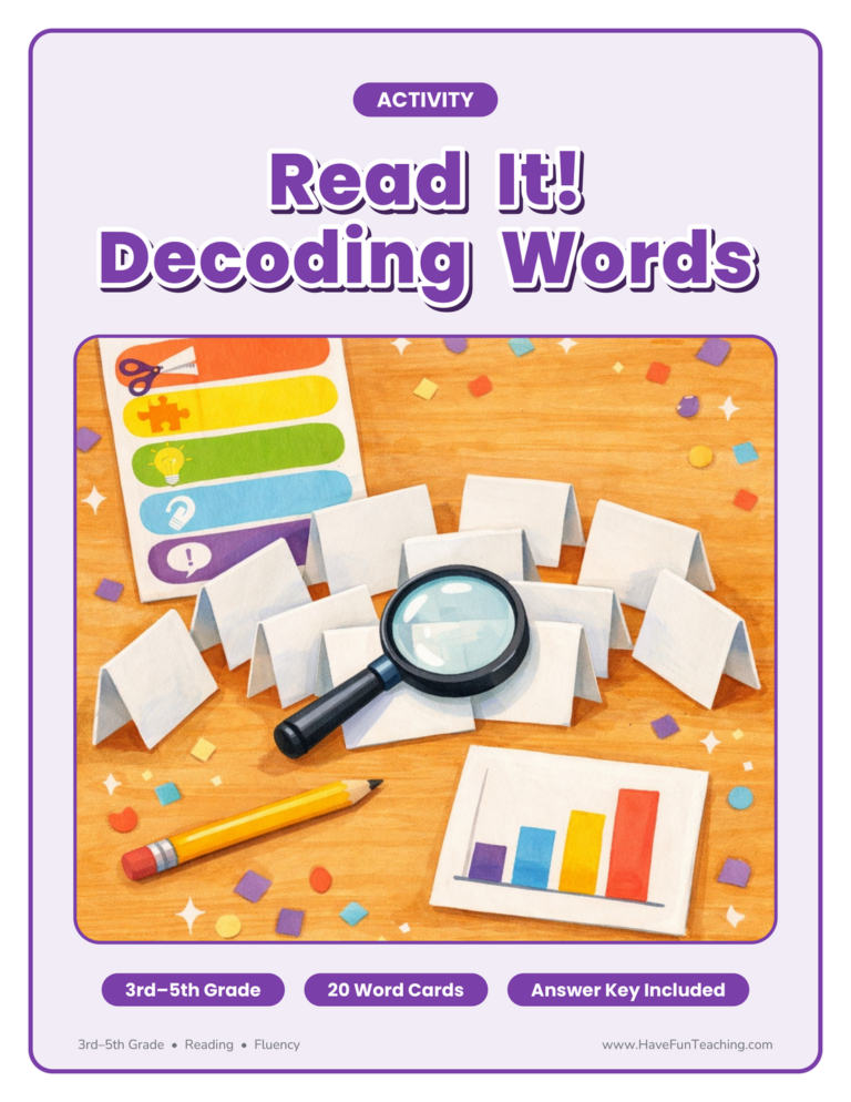 Read It Decoding Words Activity