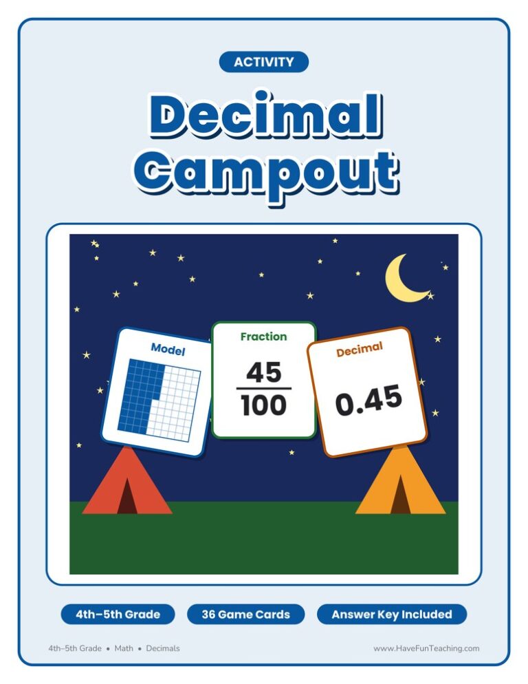 Decimal Campout Activity