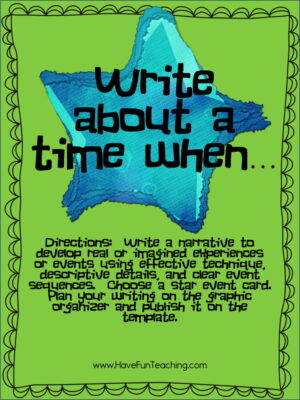 write about a time when activity