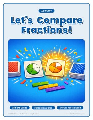 3rd to 5th grade let's compare fractions activity cover