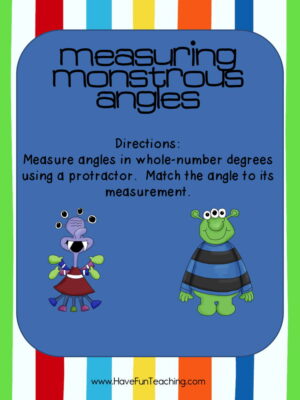 measuring monstrous angles activity