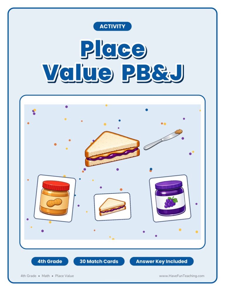 PBJ Place Value Activity