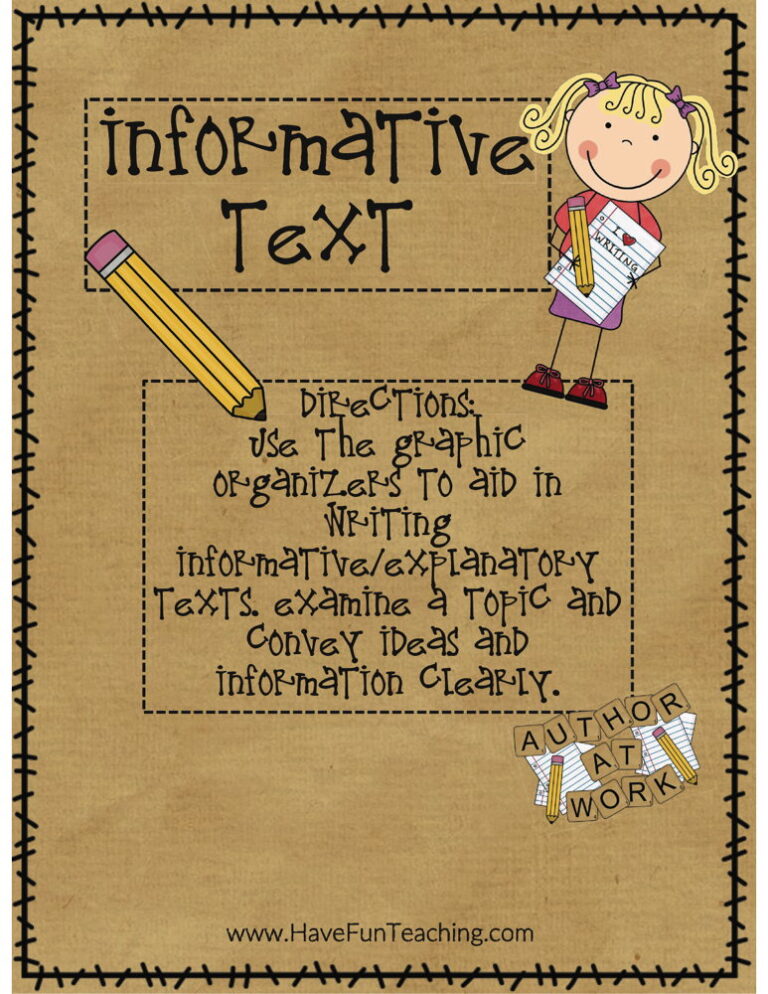 Informative Text Paragraph Writing Activity