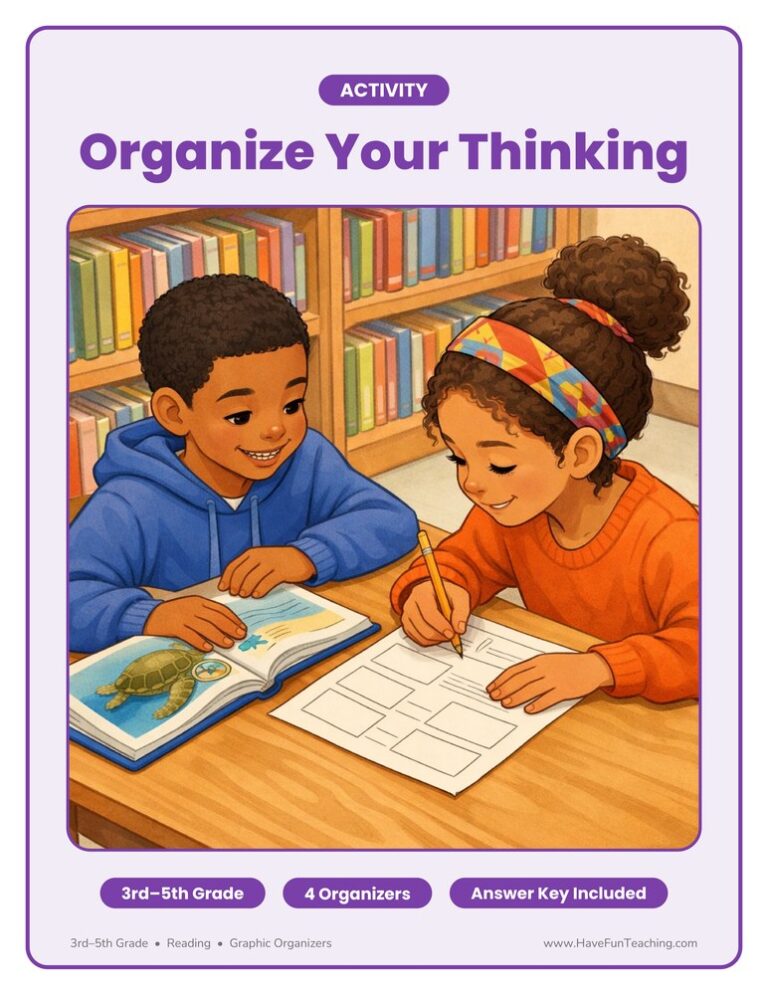 Organize Your Thinking Informational Text Activity
