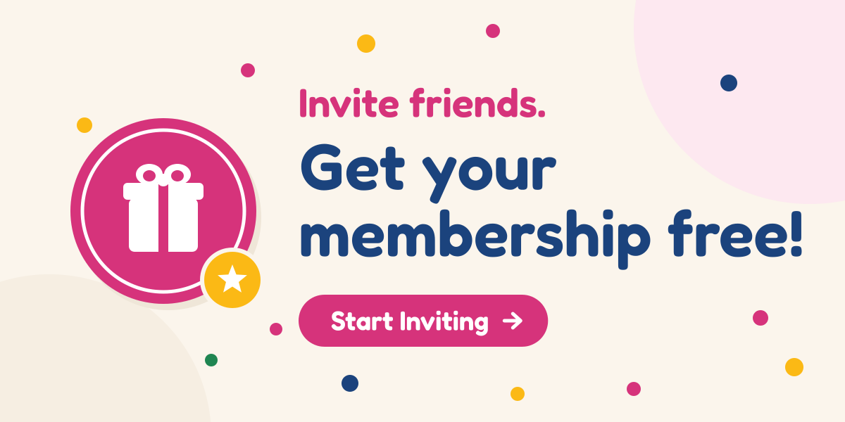 Invite and Earn teacher referral program banner: invite friends and get your membership free